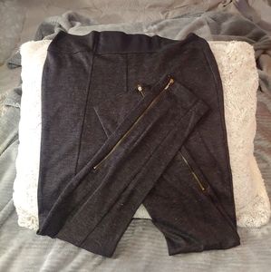 Stretch panel legging with leg zippers 5/$10